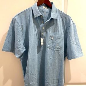Men’s Johnie-O Hangin’ Out Polo Style Shirt. Color: Cove(Blue)